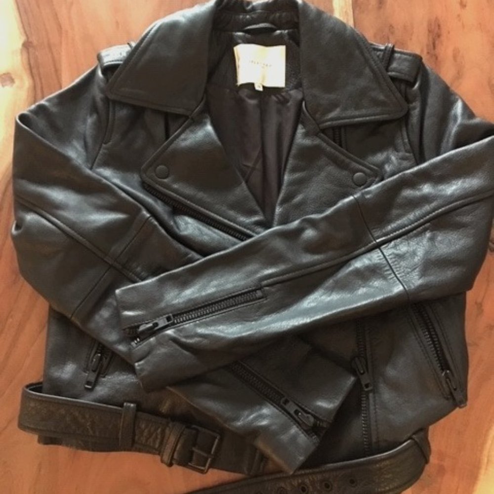 Selected Femme | Embossed Leather Jacket